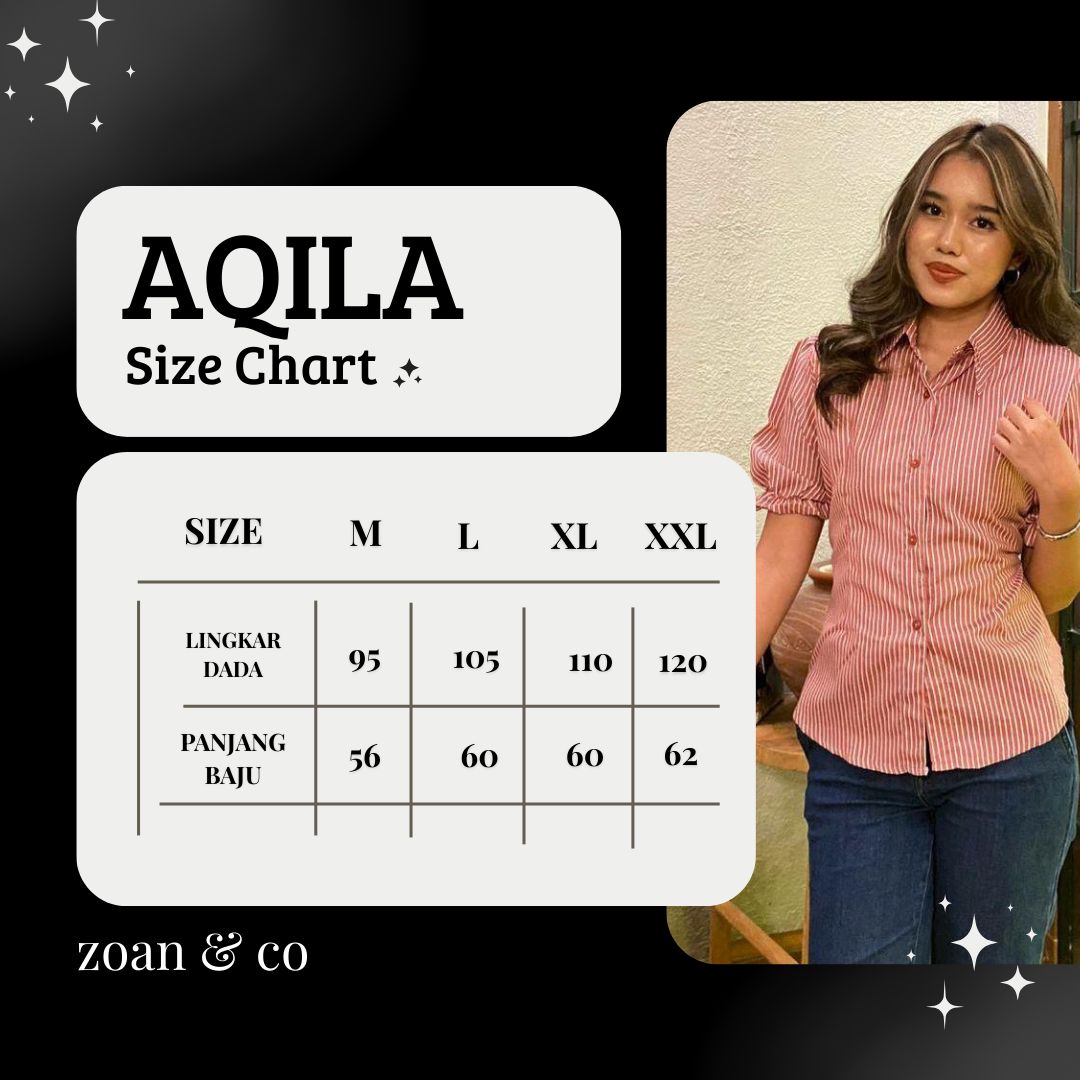 Kemeja Stripe Aqila Fitted Wanita Slim Fit Lengan Pendek Motif Salur Vertikal Bahan Halus Adem Ringan Cocok untuk Acara Santai dan Formal