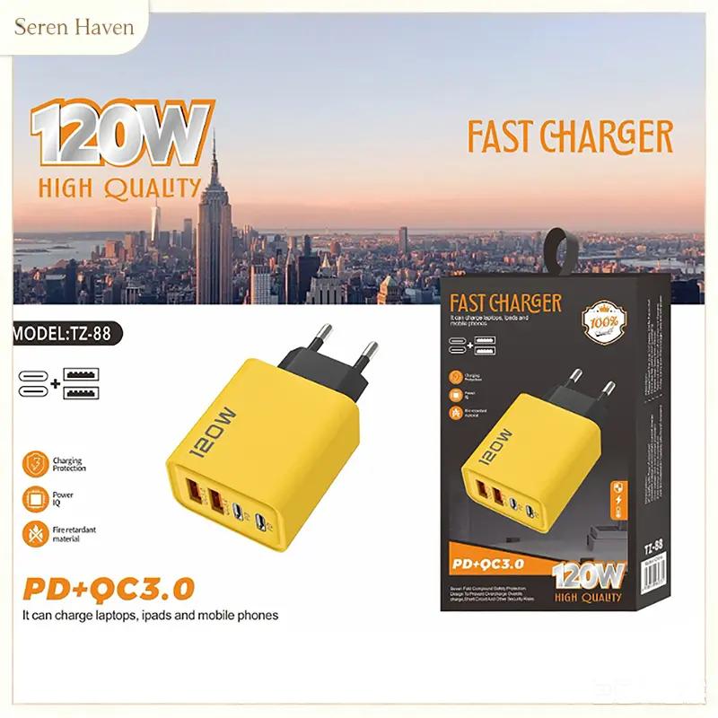 loại sạc nhanh c 120W cách nhanh chóng khoản phí 3.0 USB bộ chuyển đổi sạc cho Điện thoại PD USB bộ sạc nhanh