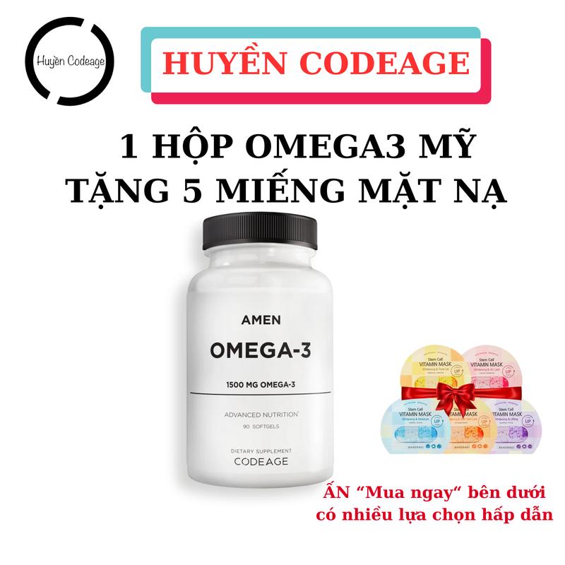  Viên uống Omega-3 Codeage 1500mg dầu cá cơm tinh khiết 90 viên  EPA DHA  - HUYỀN CODEAGE 