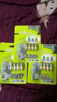 Product Review of Tolok Tekanan Tayar Kereta, 4pcs, Teras Tembaga, Pemantau Tekanan Tayar Kereta, Pengesanan Tayar Kenderaan, Penutup Amaran3062 from I**n m** 0