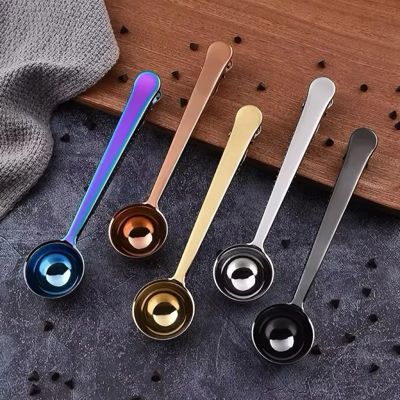 Coffee Measuring Spoon Clip | Sendok Takar Bubuk Kopi Gula Susu Jepit Bungkus Penjepit Kemasan