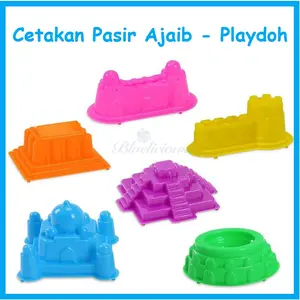 Cetakan Pasir Ajaib - Magic Sand - Playdoh Kastil - Binatang - Sekop