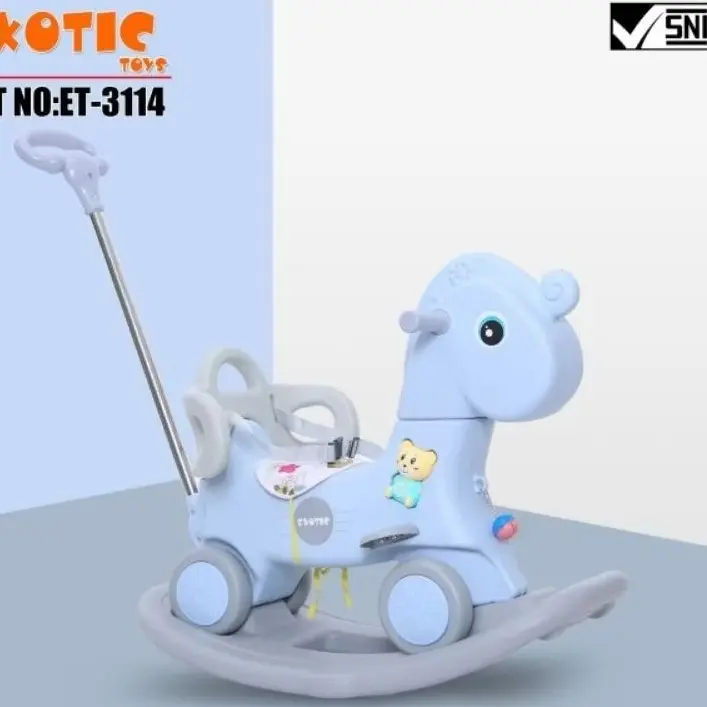 RIDE ON ROCKING HORSE 3IN1 EXOTIC ET-3114 KUDA MUSIK kado bayi kuda goyang