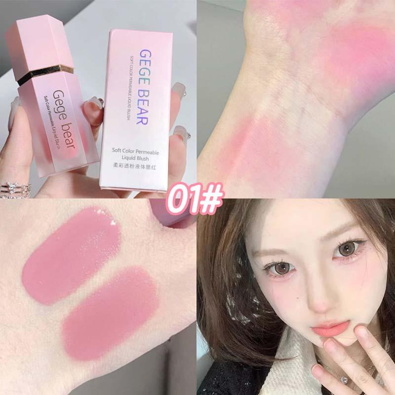 Má hồng dạng kem Phấn má hồng dạng lỏng Lâu trôi Không thấm nước Phấn má hồng tự nhiên