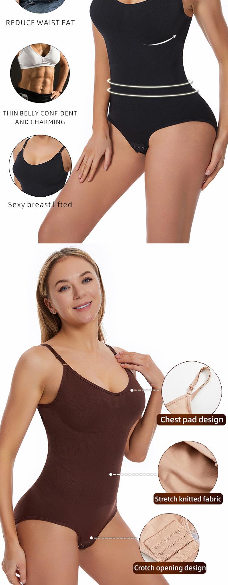 Product Introduction of Slim + convenient one-piece body shaper for women with belly-tightening, button-down, crotch-lifting, hip-lifting and body shaping 3