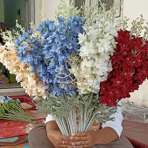 Bunga Snapdragon Cabang 2 Bunga Lusinan Bunga Delphinium Artifisial Murah Bunga Lusinan