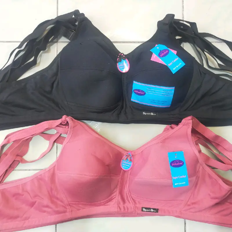 3 pcs bh jumbo bra sport big size ukuran 44 46 48 50 52 besar tanpa busa tanpa kawat kait 3 ld 120 cm 1