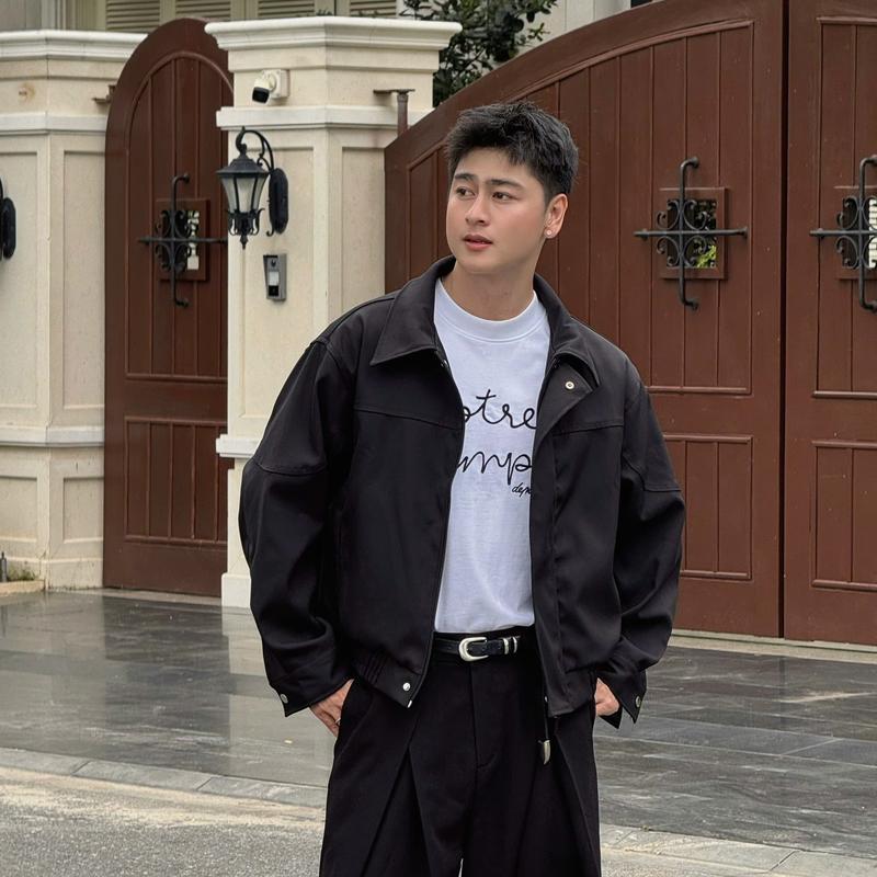 [GIDISTUDIO]_Áo khoác CODY vải Premium Ponte Roma Form BOXY phong cách thanh lịch Nam Nữ Unisex -áo dày dặn, cao cấp khóa zip GIDI
