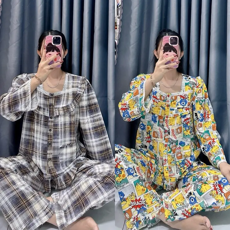 Bộ tone lanh 2 da cổ vuông thiết kế nhà Vy (40-72kg)