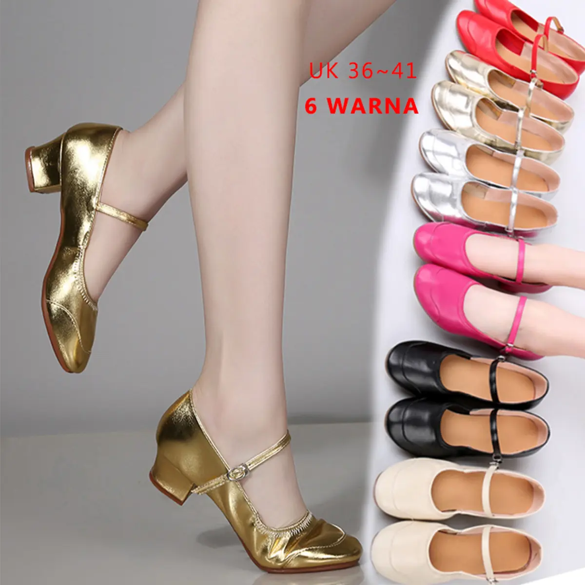 Sepatu hak 4cm Sepatu dance  Sepatu Wanita sepatu dans  Sepatu Heel Sepatu Dansa Latin wanita