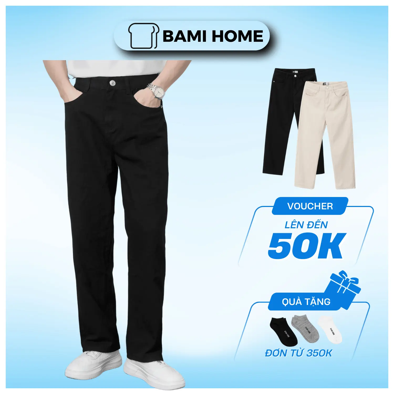 Quần dài kaki CREMA BAMI HOME tây kaki cotton phong cách công sở Hàn Quốc QK14