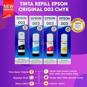 FIXPRINT TINTA EPSON 003 BLACK ORIGINAL ORI HITAM RESMI PRINTER L3110 L1110