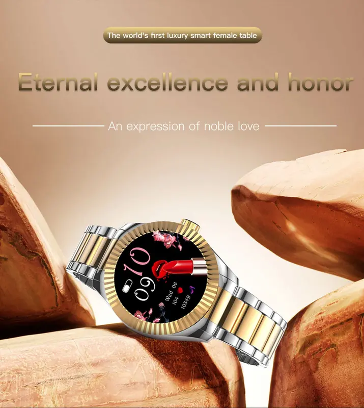 GMOVE GW59 Smart Watch (Answer/Make Call) for Women AI Voice Assistant, AMOLD Screen 1.04" Retina Display Fitness Tracking Health Monitoring Smartwatch, IP67 Waterproof Long Battery Life, Compatible for Android & iOS Bluetooth Jam Tangan 1