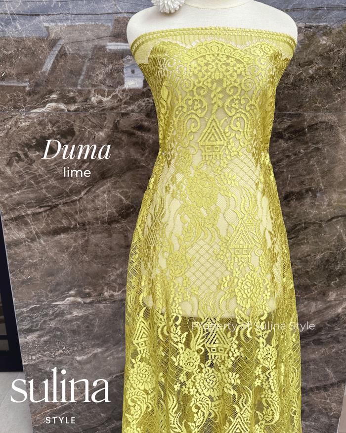 Gambar Sulina Style - Kain Kebaya Semi France Glossy Metallic Lace Duma (Motif Rumah Adat) dari Sulina Style Kota Medan Tokopedia