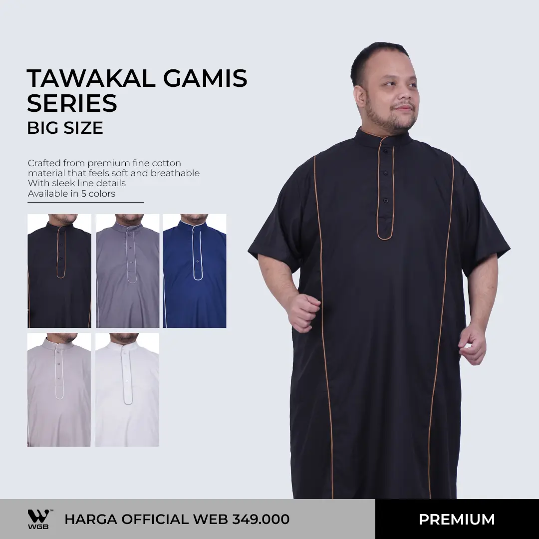 WGB Koko Gamis Kurta Tawakal Series Pria Big Size Ukuran Jumbo XXL XXXL