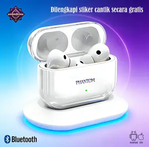 2026 NEW EMBEDRONE PHANTOM GTR -33 Earphone Nirkabel, Anti Air Dalam, Baterai Tahan Lama, TWS, Bass Kuat, Surround 3D, Peredam Suara Cerdas, Gaming Esports, Panggilan, Musik, Serbaguna untuk Olahraga, Earphone Bluetooth Nirkabel