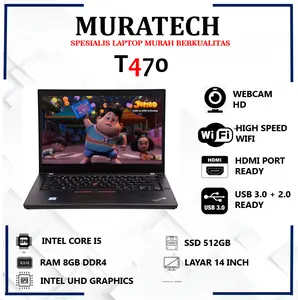 Laptop T470 Core I5 Ram 8GB SSD 512GB 14 Inch