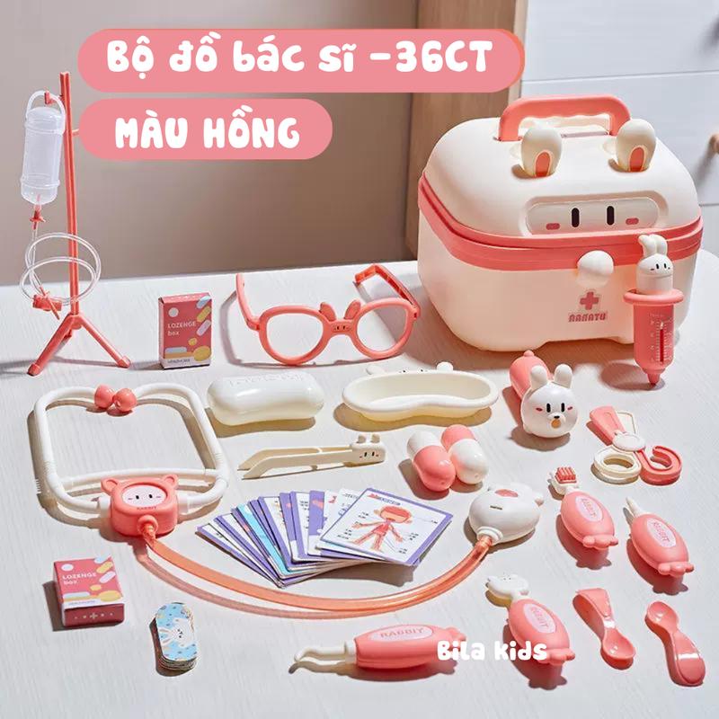  Đồ chơi bác sĩ trẻ em gồm hộp y tế y tá tiêm ống nghe dụng cụ cho bé 2 - 6 tuổi có nhạ c Bộ quà tặng Toy Câu Cá 