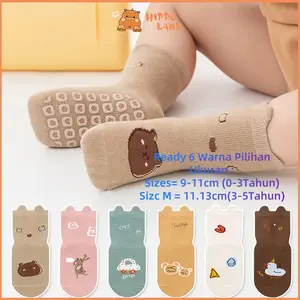 HIPPO LAND Kaos Kaki Anti Slip Bayi Kaus Kaki Balita Unisex Laki Laki Dan Perempuan Lucu 0-3Th 397-398