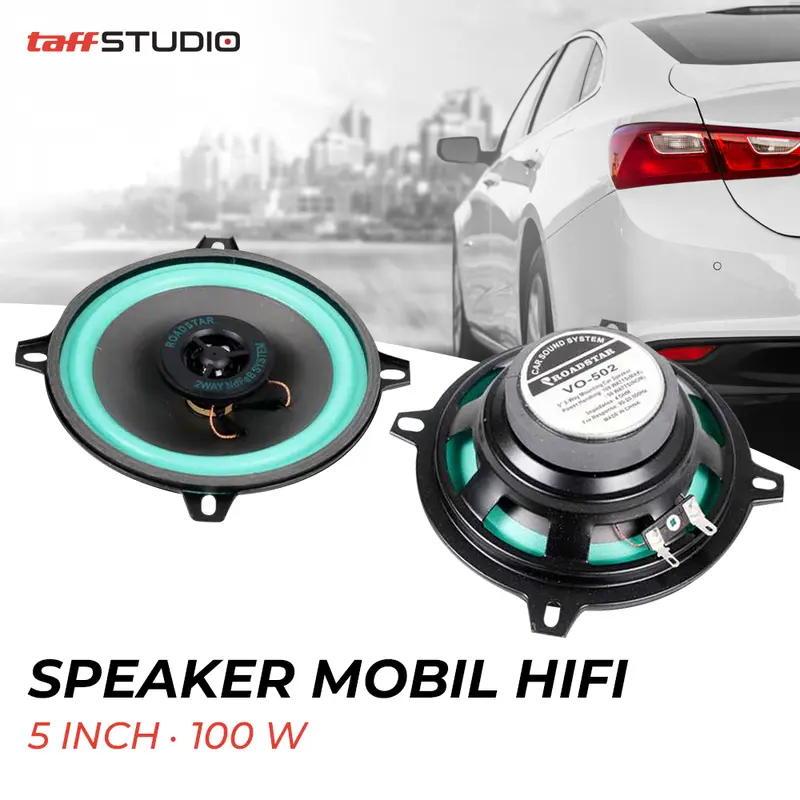 Roadstar Speaker Mobil HiFi 5 Inch 100 W 1 PCS - VO-502 - Black/Blue Car 0