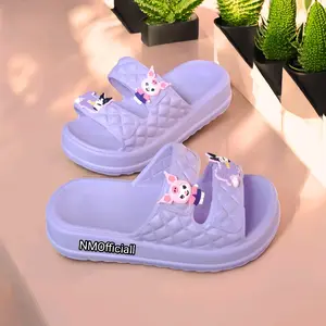 Sandal Anak Perempuan Selop Slip On Motif Kuromi Korea Sendal Anak Anak Cewek Kekinian Korean Style Slop Fashion