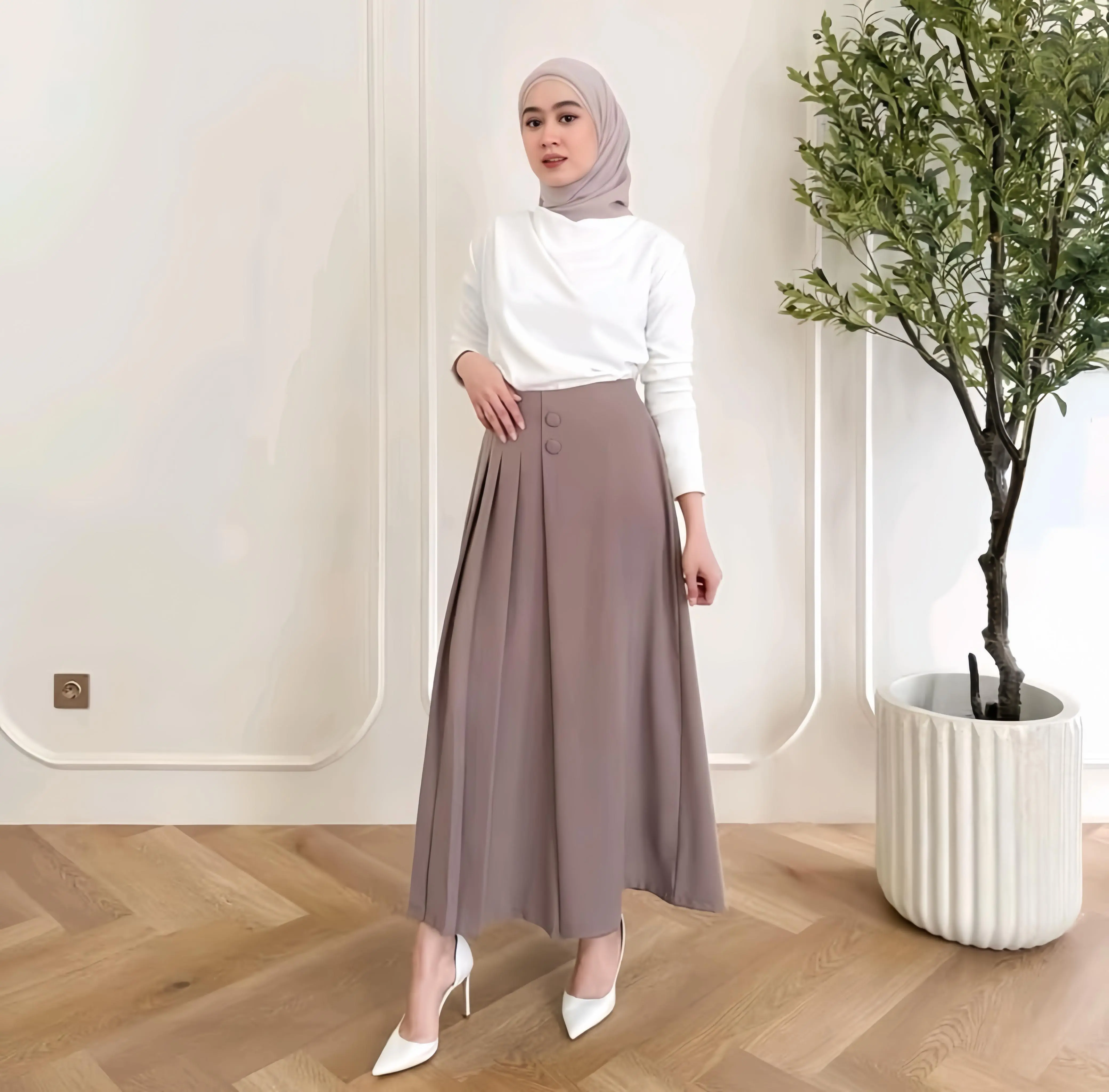 NFS - Cellie Kulot Pleats (Rok Celana) - Rok kulot wanita  Panjang - celana  Bawahan  wanita All in one