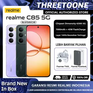 realme C85 5G/4G 8/256GB Chipset Dimensity 6300 5G 7000mAh Baterai Lebih Awet 144Hz AMOLED IP69 Pro