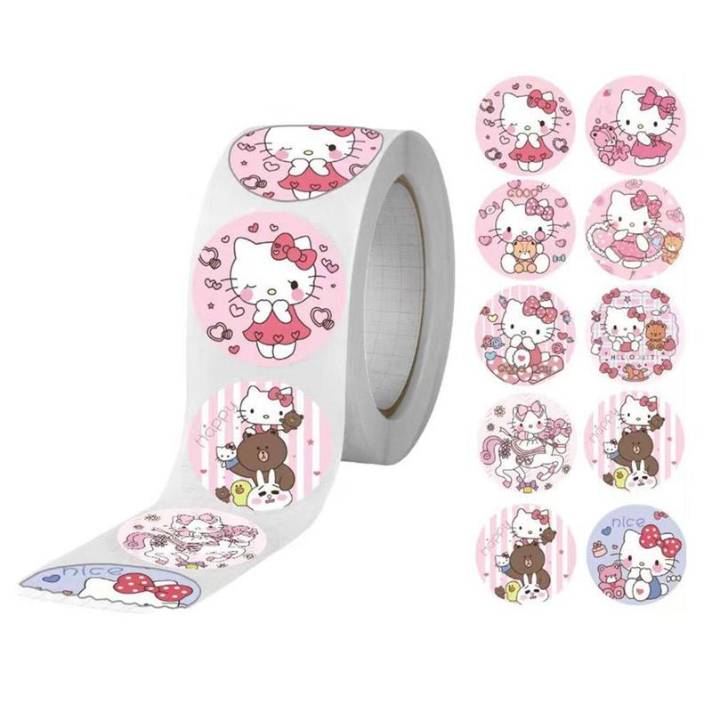 Cuộn Nhãn Dán Hoạt Hình Kuromii, 500 Cái / cuộn, 6 Chioces Cho Bạn, 6.5 * 3 Cm, Giấy, Chất Liệu Sổ Tay 7