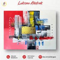 Gambar Lukisan Abstrak Modern Bolak Balik Asli Kanvas 60x80cm untuk Dekorasi Dinding - 1, Roll dari Lukisan Bandung Kota Bandung 4 Tokopedia