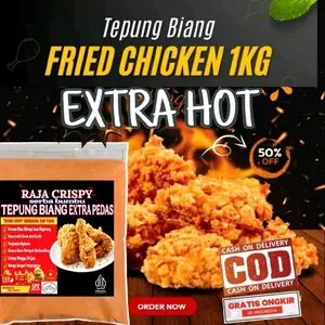 [ PROMO ] 1KG Tepung Biang Extra Hot Premix Fried Chicken Food Original Bahan Rempah Serbaguna Halal