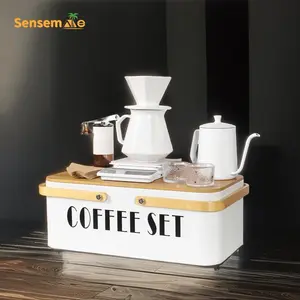 TERUJI IMPORT Camping Coffee Set with Case Pour Over Coffee Set Portable Coffee Brewing Kit Hand Drip Manual Coffee Maker Set Outdoor Travel