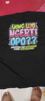 Product Review of Kaos kata kata Wong Liyo Ngerti Opo Baju Katun New Free Sticker from I**N N**Z R**L 0