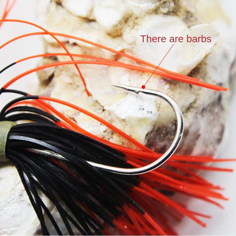 Product Introduction of Lure Fake Fish Husky Heart-Shaped Rotating Sequins Lure 14.7G 5 Colors Tassel Hangings Soft Bait 4