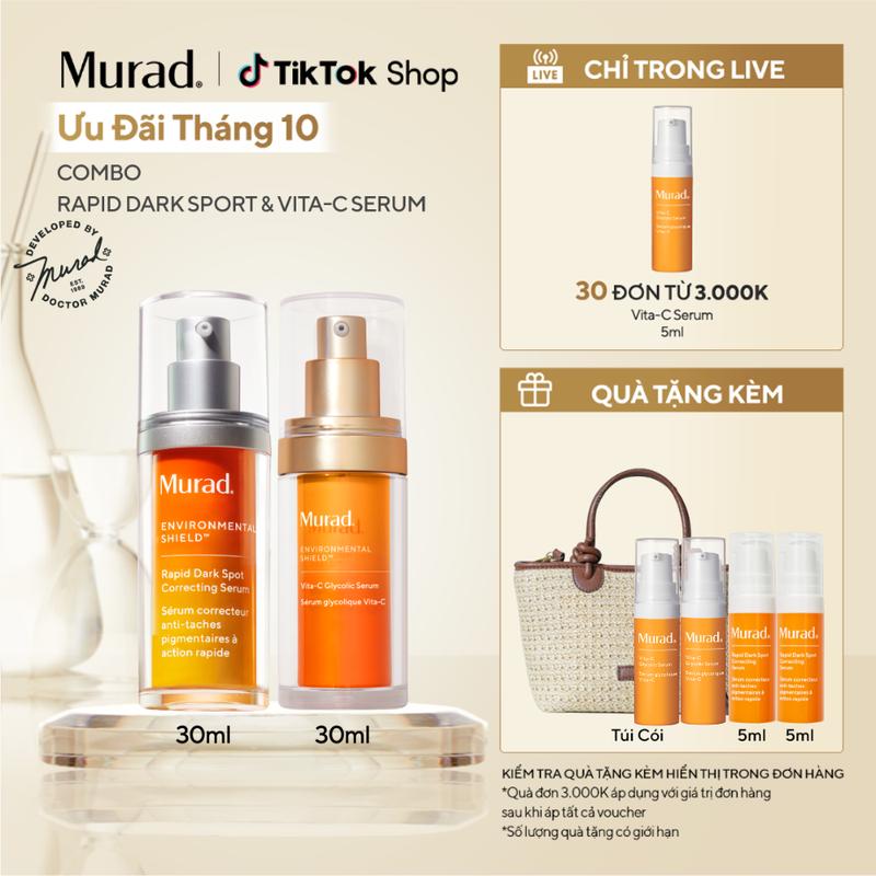 Bộ đôi hỗ trợ cải thiện thâm nám Rapid Dark Spot Serum 30ml & làm sáng đều màu da Vita-C Glycolic Serum 30ml