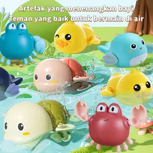 Mainan Mandi Bayi Bebek Renang Kura-Kura Lumba-Lumba Edukasi Kognitif Interaktif Orangtua-Anak Anak Laki-Laki Perempuan Aman Tahan Lama dengan Warna Cerah Bentuk Hewan Menyenangkan untuk Perkembangan Kognitif Dini