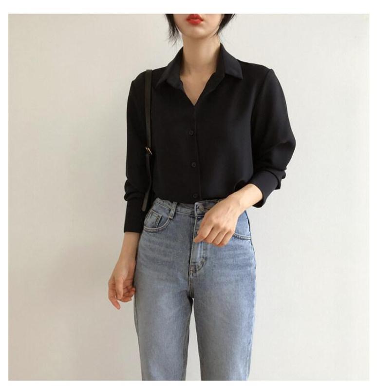 Product Introduction of Korean Style Plus Size Professional OL Shirt Women Casual All-match Loose and Thin Bottoming Shirtblouse Top 51