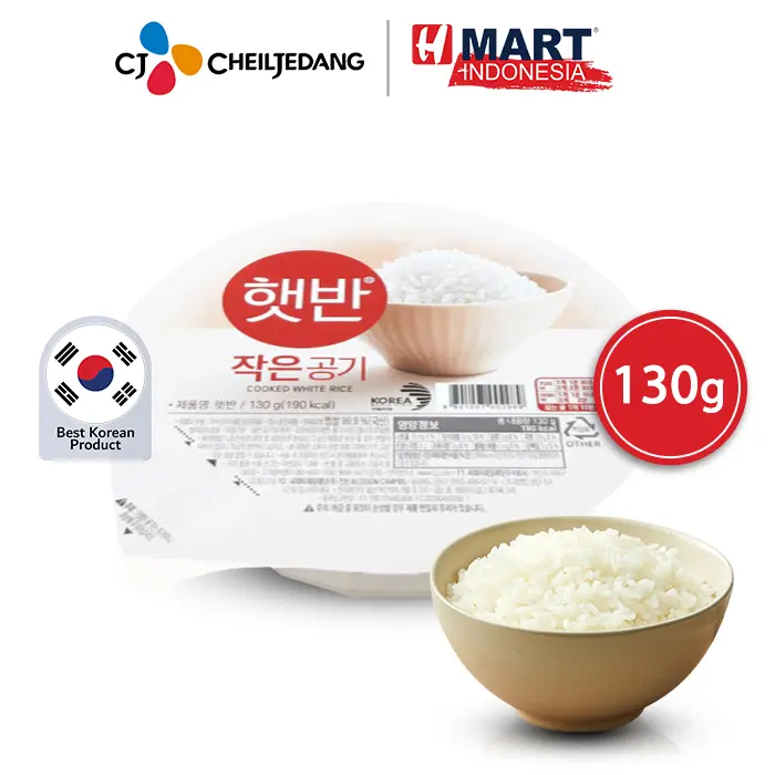 CJ Hetbahn Cooked White Rice - Nasi Putih Instan Korea 130g