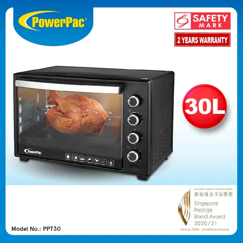 PowerPac Electric Oven with Rotisserie and Convection 30L (PPT30)