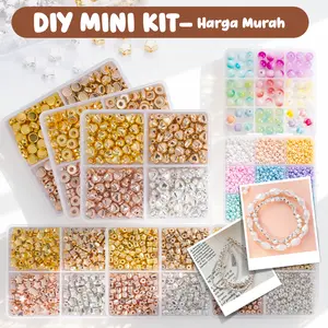 Promo DIY Beads Murah – Set Manik Campur Mini untuk Gelang, Kalung, Phone Strap & Kerajinan Harian