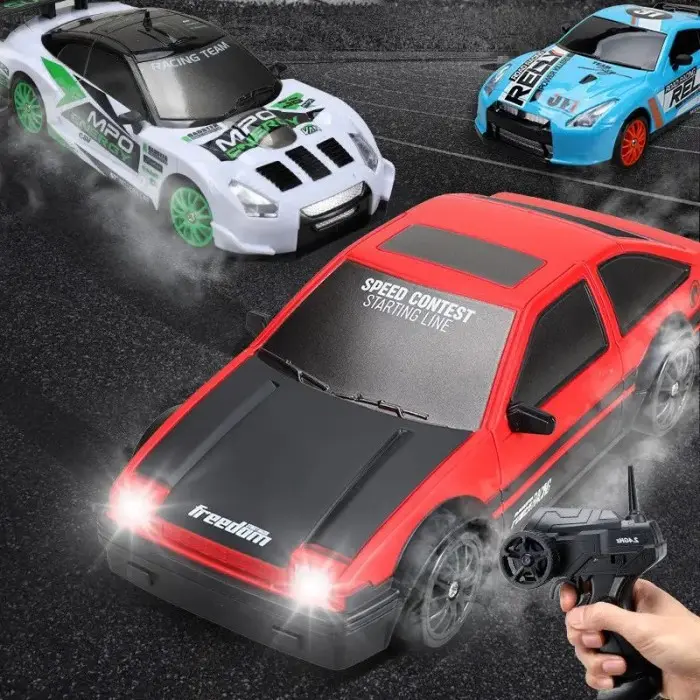 RC MOBIL MINI DRIFT HUANGBO HB TOYS GTR SC24A01 SC24A02 1/24 2.4G 4WD Baterai Car