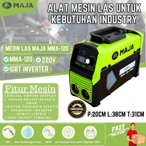 Maja Mesin Las MMA 120 Inverter Mesin las Mesin trafo las Mesin las Mesin trafo las Welding machine Mesin las Alat las IGBT Pengelasan manual Pengelasan listrik Pengelasan busur argon Pengelasan terlindung
