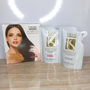 TAKARA Professional Ultimate Series Advanced Smoothing System Kit 2 x 125 ml Obat Pelurus Rambut Sekali Pakai WAJIB CATOK & BACA CARA PEMAKAIAN Mousse Straightening