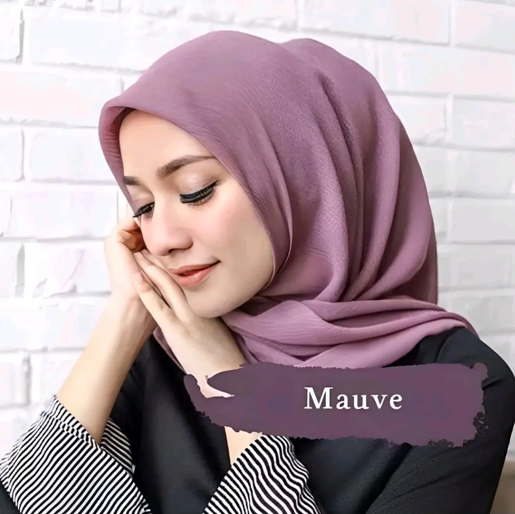 Krudung SegiEmpat Mauve Hijab Mauve  Jilbab mauve /Taupe Krudung bella square ungu
