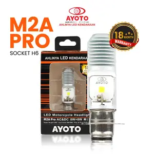 ( LIVE ) LAMPU MOTOR DEPAN LED AYOTO M2A M2B PRO H6 AC DC MOTOR BEBEK/MATIC AC DC