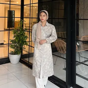 Tunik bahan katbol katun bordir