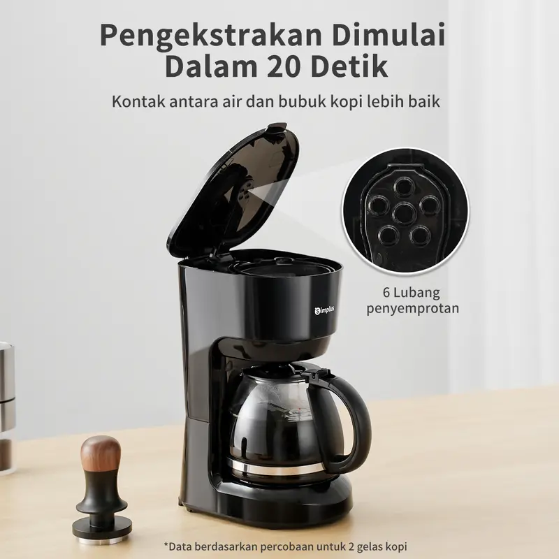 【SUPER PROMO 】SIMPLUS Mesin Kopi Drip Otomatis 750ml /Americano/Vietnam Drip/ Coffee Maker Serbaguna KFJH011 7