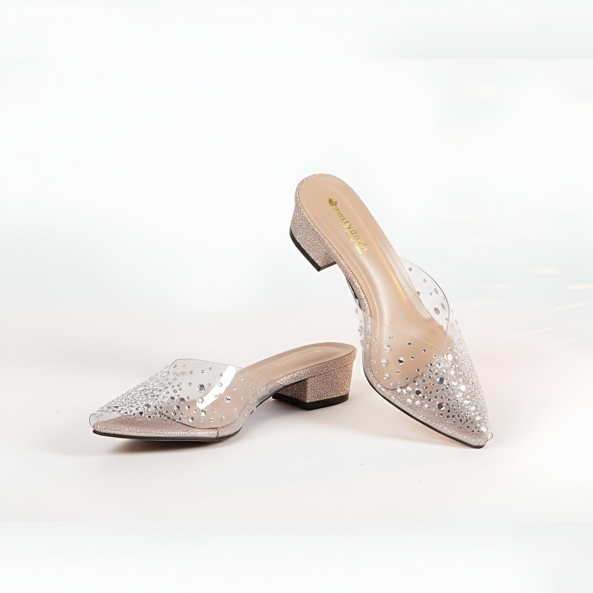 Herdian ZN 04 Sandal Heels Pesta Wanita Hak 3 Cm Anti Slip Mewah