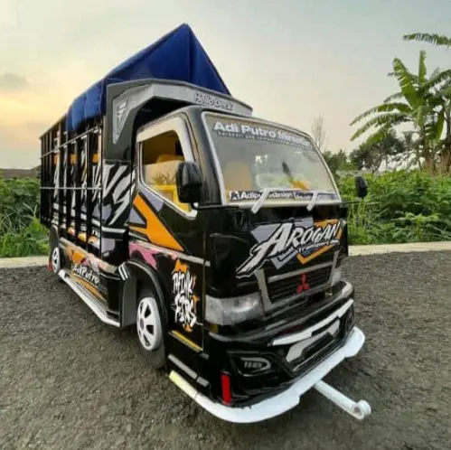 promo terbaru mainan truk oleng kayu lampu terpal