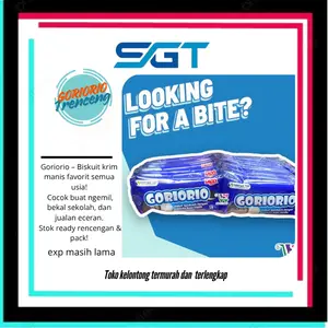 Biskuit sandwich goriorio - 1 pack isi 20pcs (14gr) Camilan Cookies Snacks Biscuit