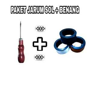 PAKET JARUM SOL SEPATU DAN BENANG MEMILIKI VARIAN WARNA HITAM PUTIH COKLAT HARGA TERMURAH PENGIRIMAN BARANG SETIAP HARI BISA COD